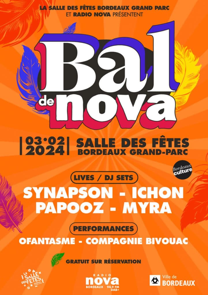Le Bal de Nova par Radio Nova à Bordeaux dans le quartier du Grand parc